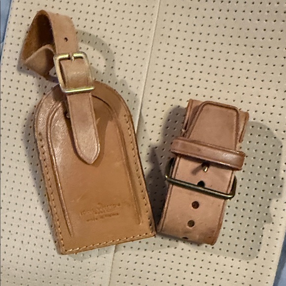 Louis Vuitton Brown Leather Travel Set